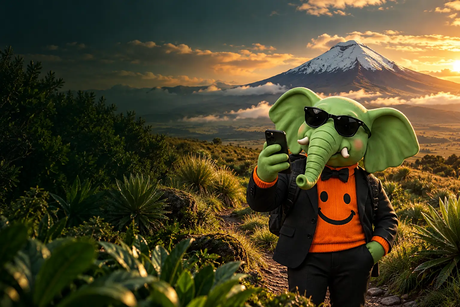 Our elephant guide at Cotopaxi volcano