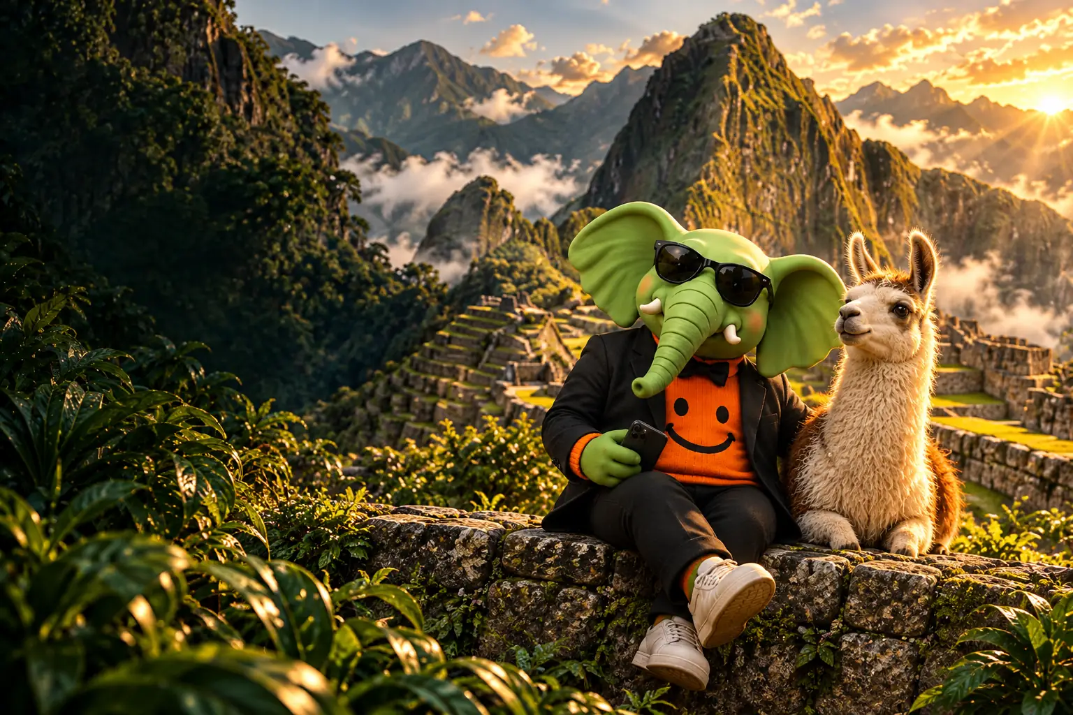 Our elephant guide at Machu Picchu